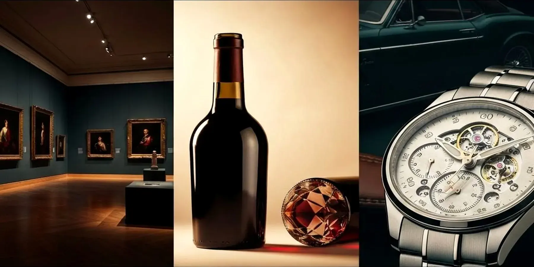 Fine art gallery, rare wine and luxury watch